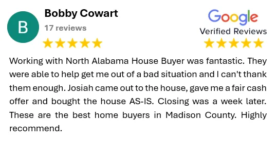Company that buys houses for cash in Madison, AL